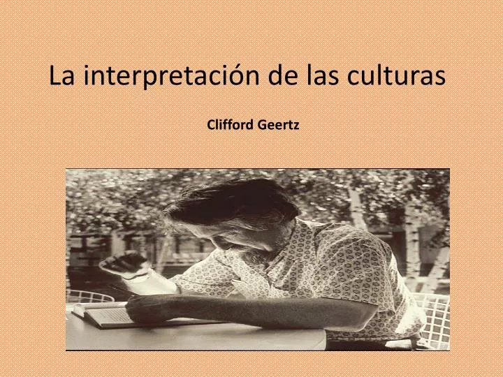 la interpretaci n de las culturas