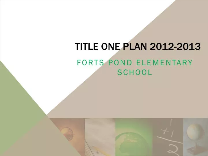 title one plan 2012 2013