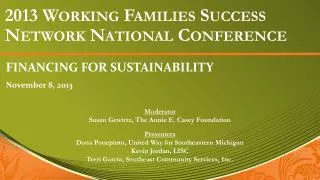 2013 Working Families Success Network National Conference