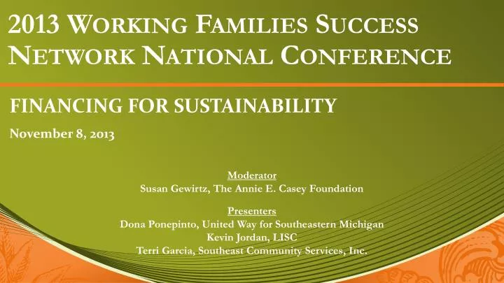 2013 working families success network national conference