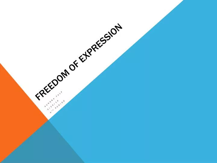 freedom of expression