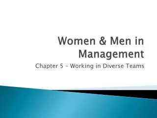 Women &amp; Men in Management