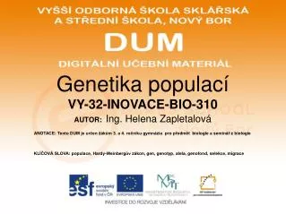 genetika populac