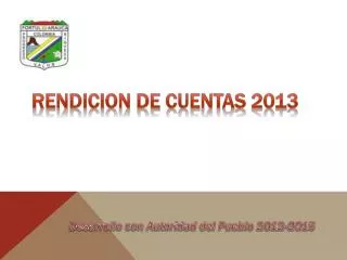 rendicion de cuentas 2013