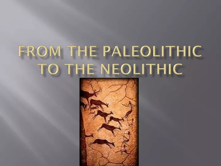 from the paleolithic to the neolithic