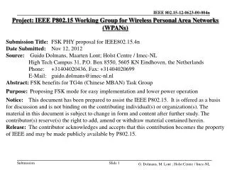 Project: IEEE P802.15 Working Group for Wireless Personal Area Networks (WPANs)