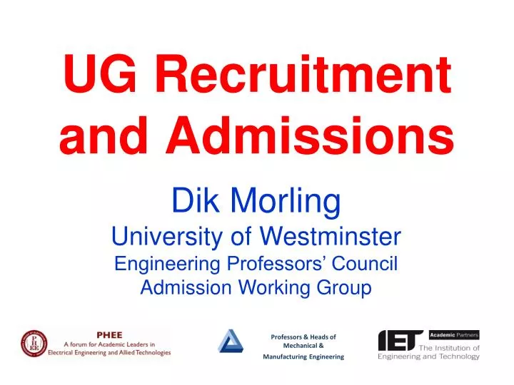 ug recruitment and admissions