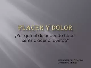 placer y dolor