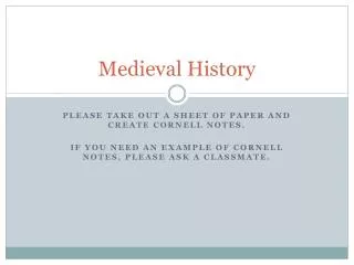 Medieval History