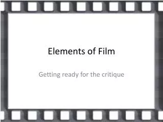 Elements of Film