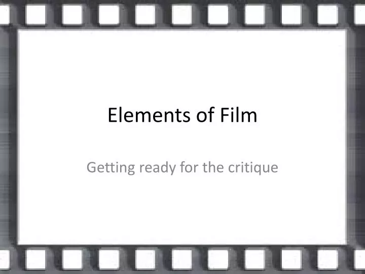 elements of film
