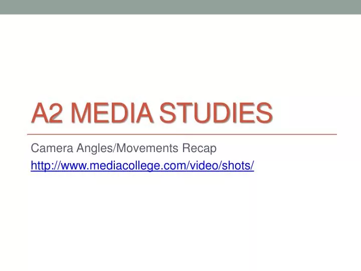 a2 media studies