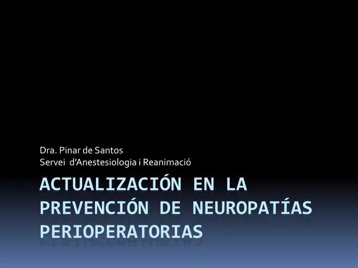 dra pinar de santos servei d anestesiologia i reanimaci