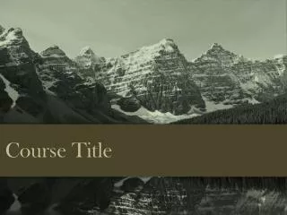course title