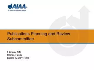 Publications Planning and Review Subcommittee