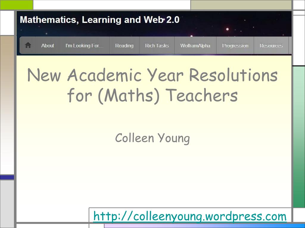 Resolution Maths PPT - New Academic Year Resolutions for (Maths) Teachers PowerPoint ...
