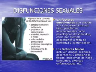 disfunciones sexuales