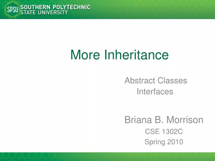 more inheritance