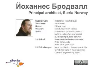 ???????? ???????? Principal architect , Steria Norway