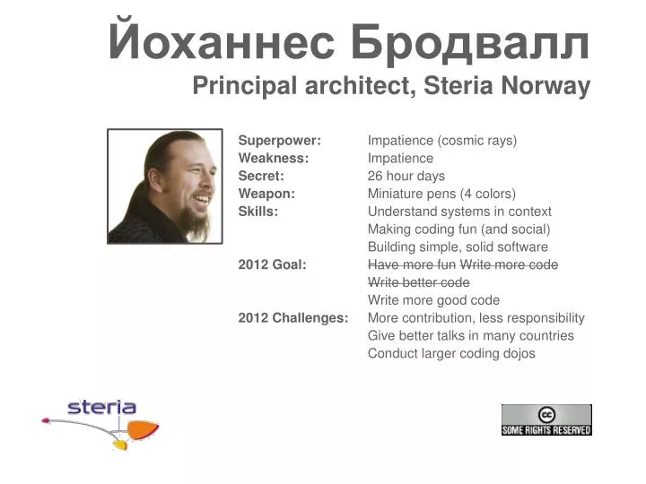 principal architect steria norway