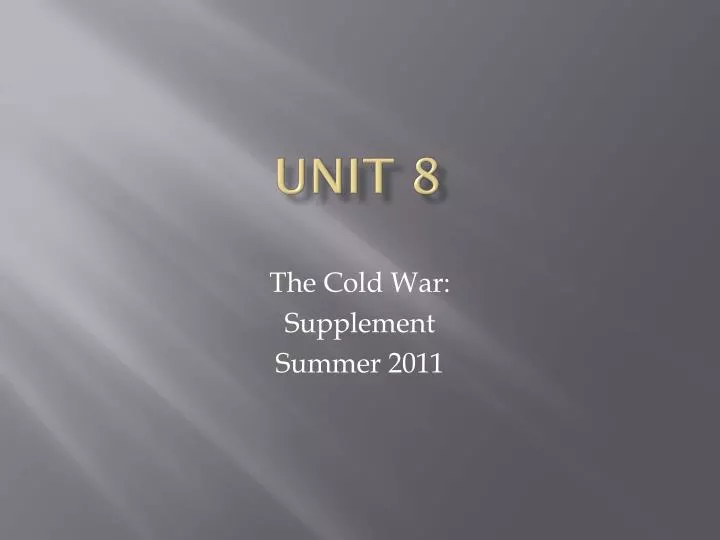 unit 8