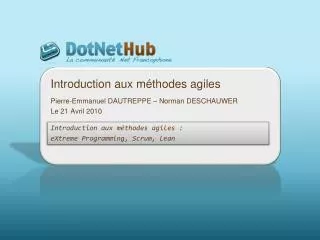 introduction aux m thodes agiles