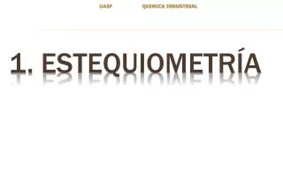 1 estequiometr a