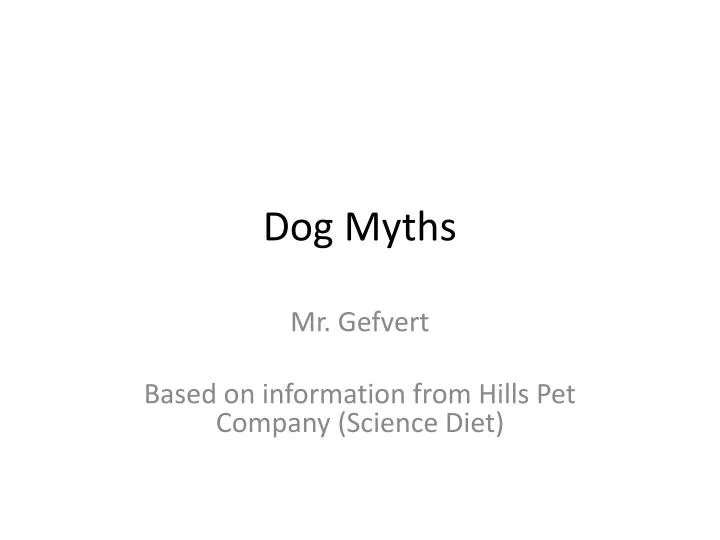 dog myths