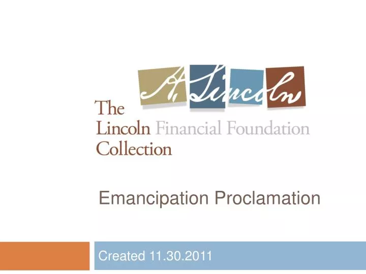 emancipation proclamation