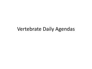 Vertebrate Daily Agendas