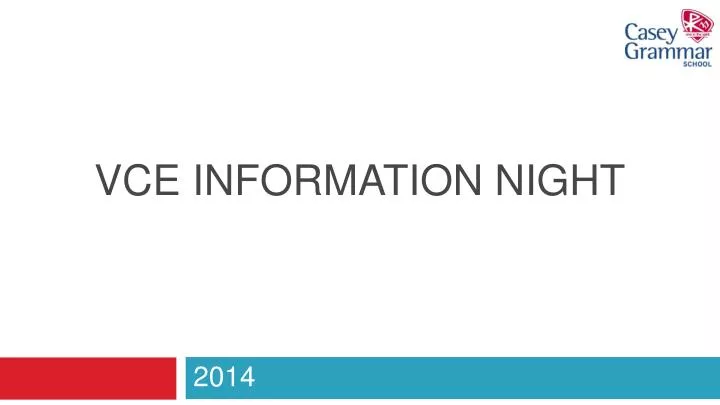 vce information night