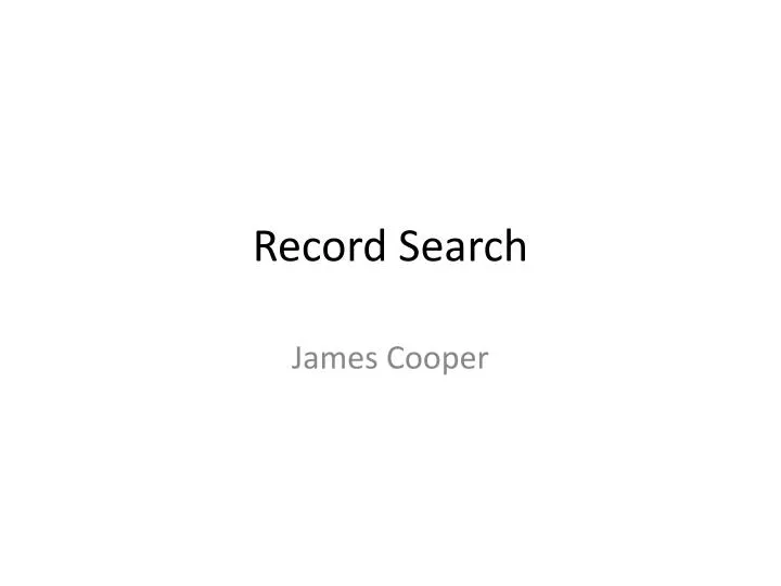 record search