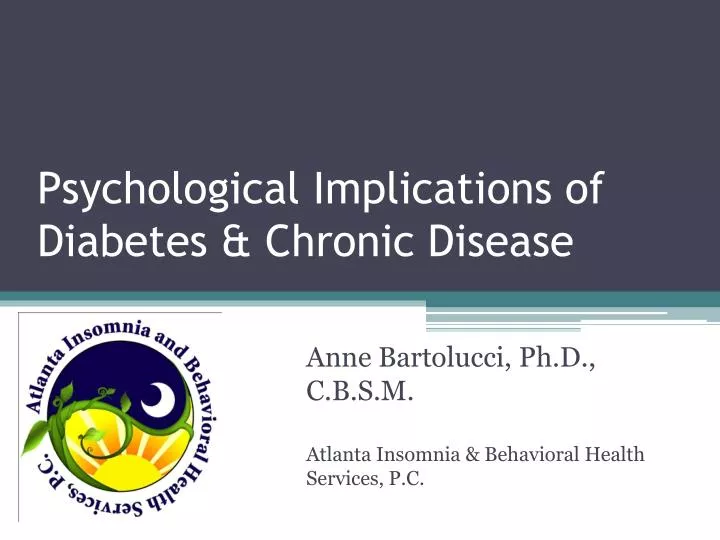 psychological implications of diabetes chronic disease