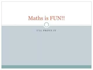 maths is fun