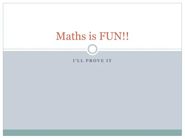 maths is fun