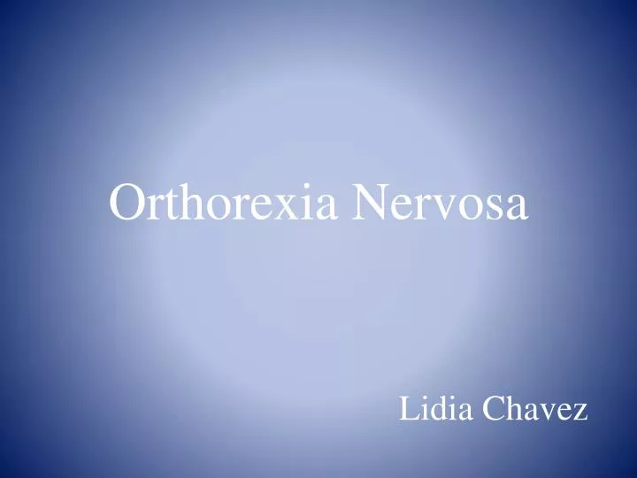 orthorexia nervosa