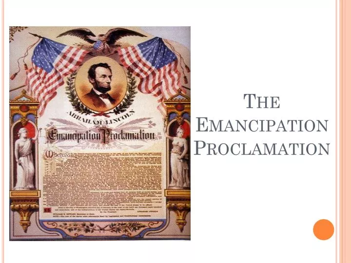 the emancipation proclamation