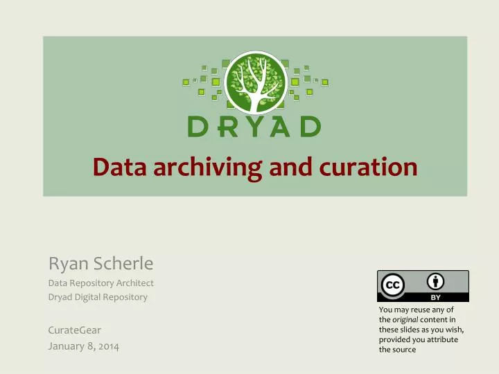 data archiving and c uration