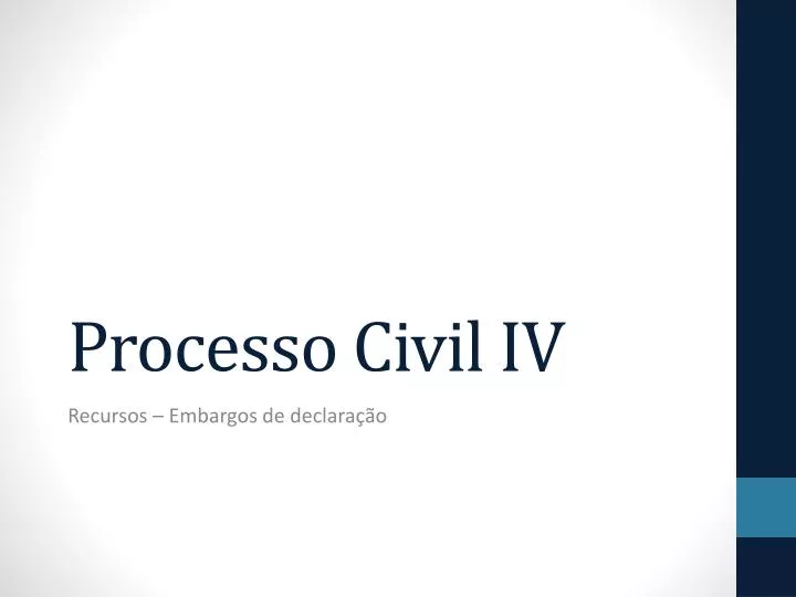 processo civil iv