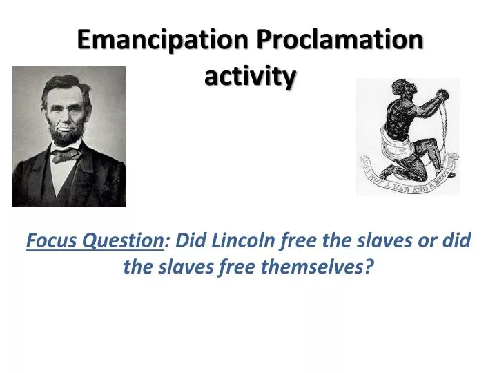 emancipation proclamation activity