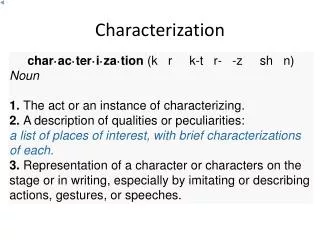 characterization