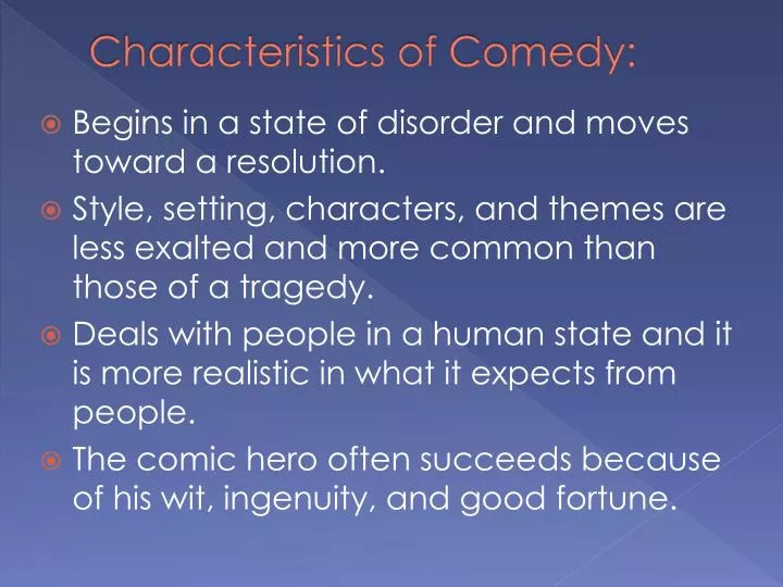 characteristics of comedy