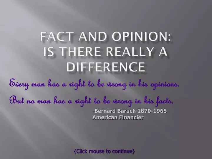 fact and opinion is there really a difference