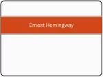 Ernest Hemingway - slide 1