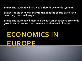 economics in europe