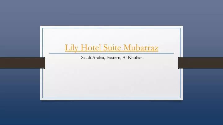 lily hotel suite mubarraz