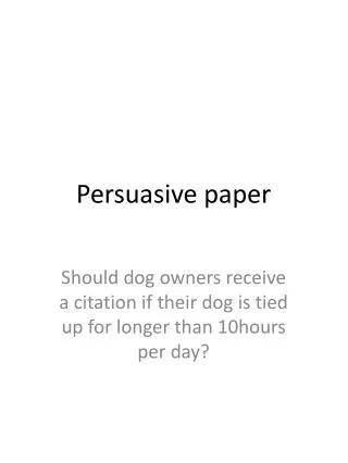 Persuasive paper