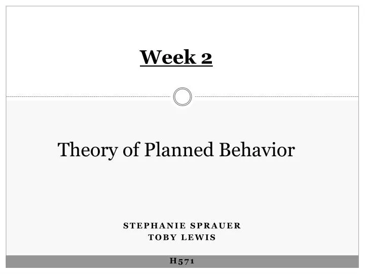 week 2 theory of planned behavior