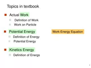 Topics in textbook
