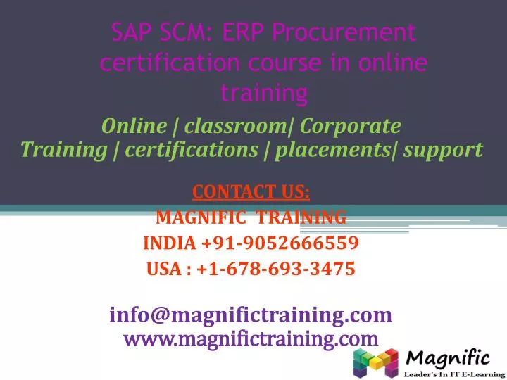 sap scm erp procurement certification course in online training